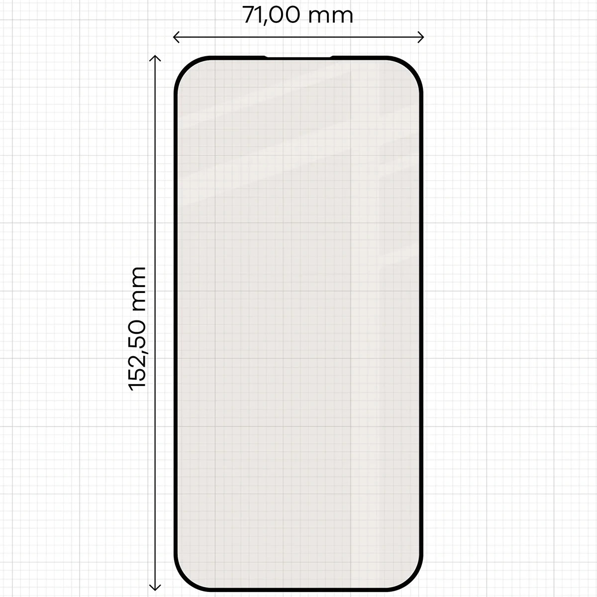 Ochranné sklo Bizon Glass Matte Apple iPhone Air, black frame