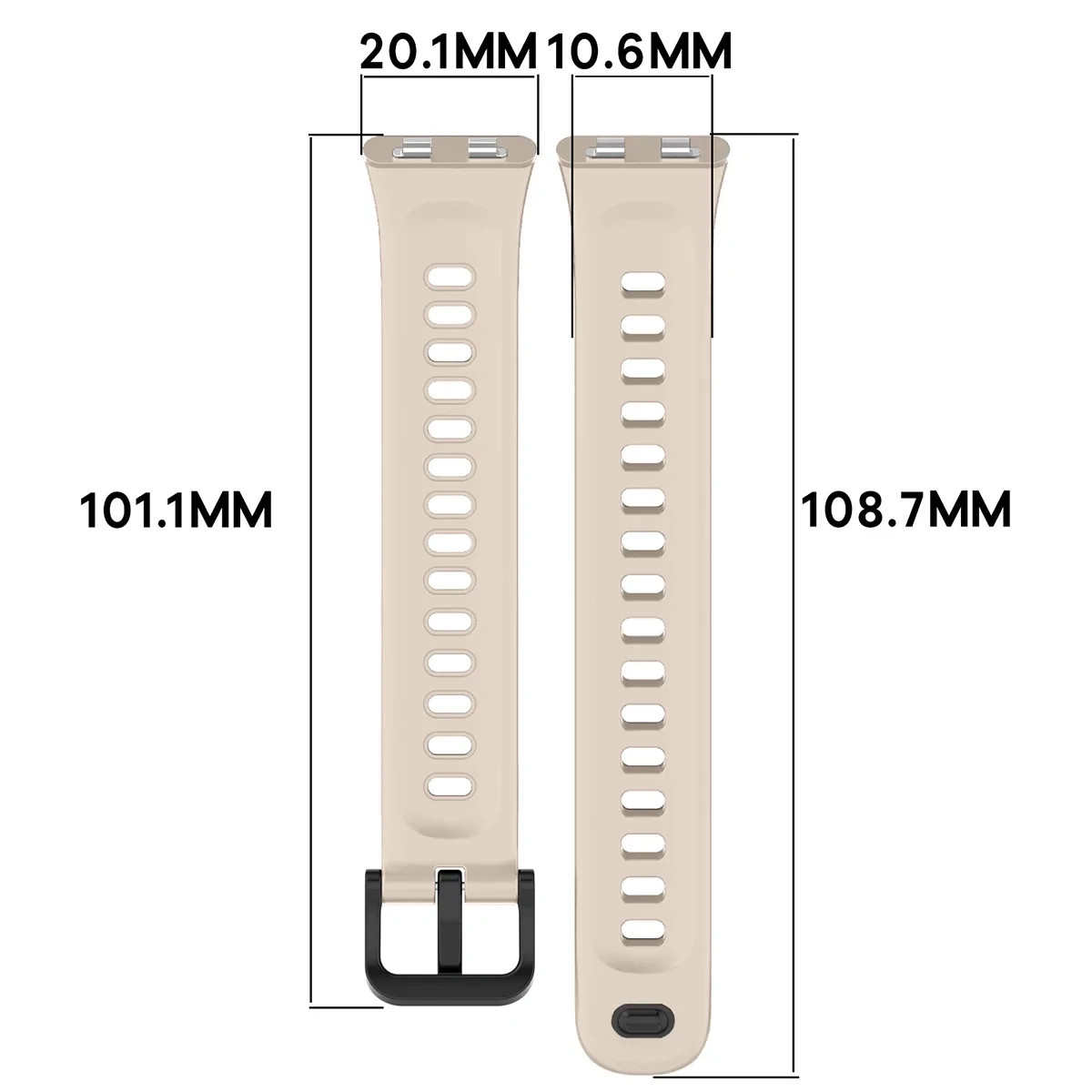 Kryt Bizon Strap Watch Silicone Huawei Band 11 / 11 Pro, beige