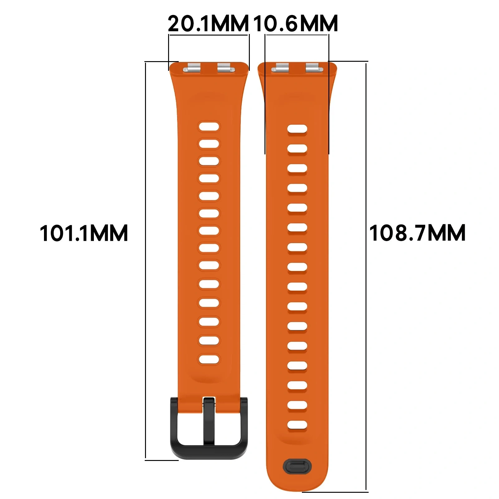 Kryt Bizon Strap Watch Silicone Huawei Band 11 / 11 Pro, carrot