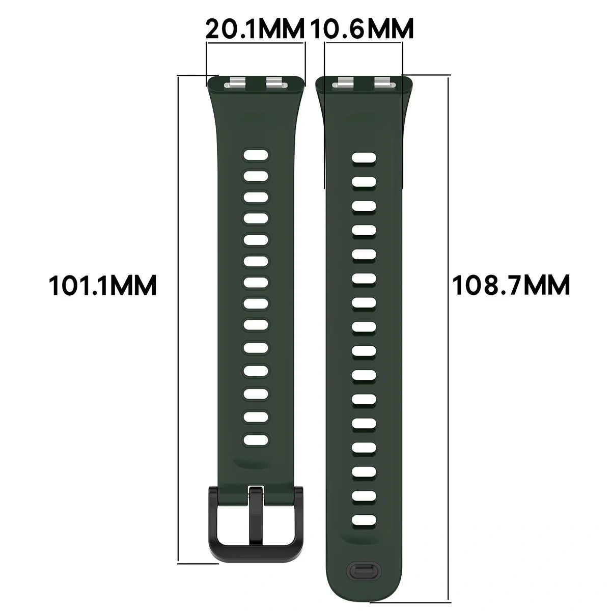 Kryt Bizon Strap Watch Silicone Huawei Band 11 / 11 Pro, dark green