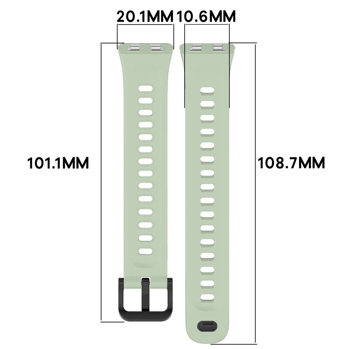 Kryt Bizon Strap Watch Silicone Huawei Band 11 / 11 Pro, light green