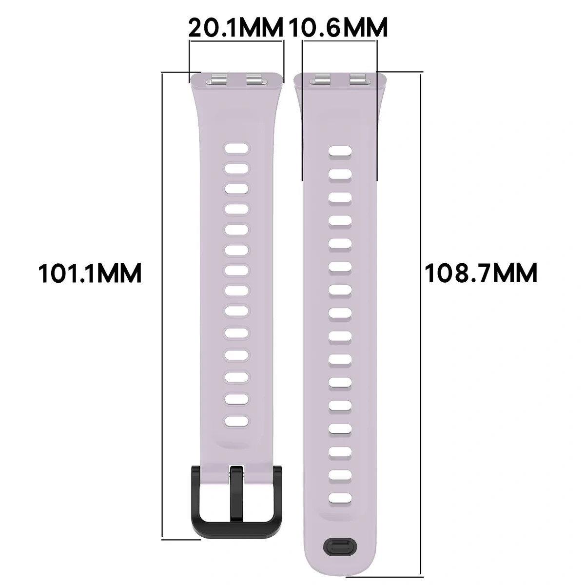 Kryt Bizon Strap Watch Silicone Huawei Band 11 / 11 Pro, light purple