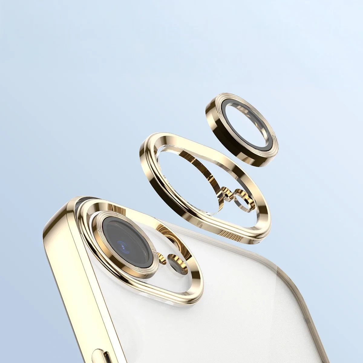 Kryt Bizon Case GuardO Magnetic Apple iPhone 17e / 16e, clear-gold