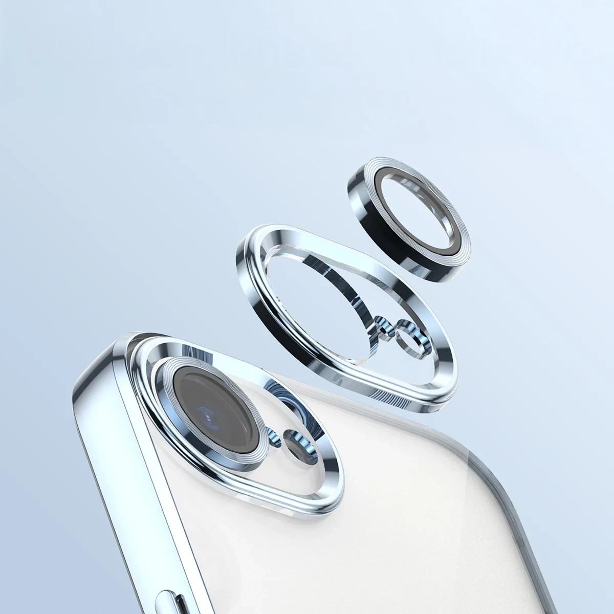 Kryt Bizon Case GuardO Magnetic Apple iPhone 17e / 16e, clear-blue