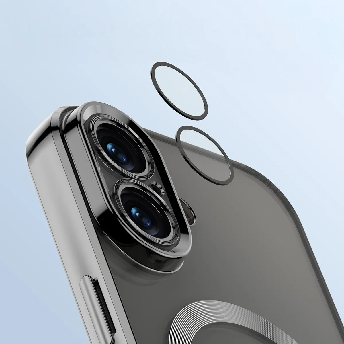 Kryt Bizon Case GuardO Magnetic Apple iPhone 17, clear-black