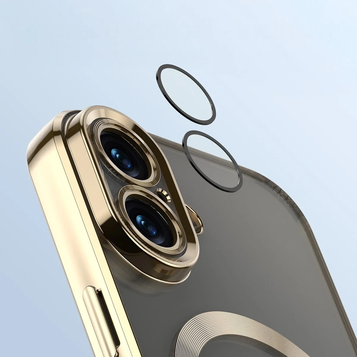 Kryt Bizon Case GuardO Magnetic Apple iPhone 17, clear-gold