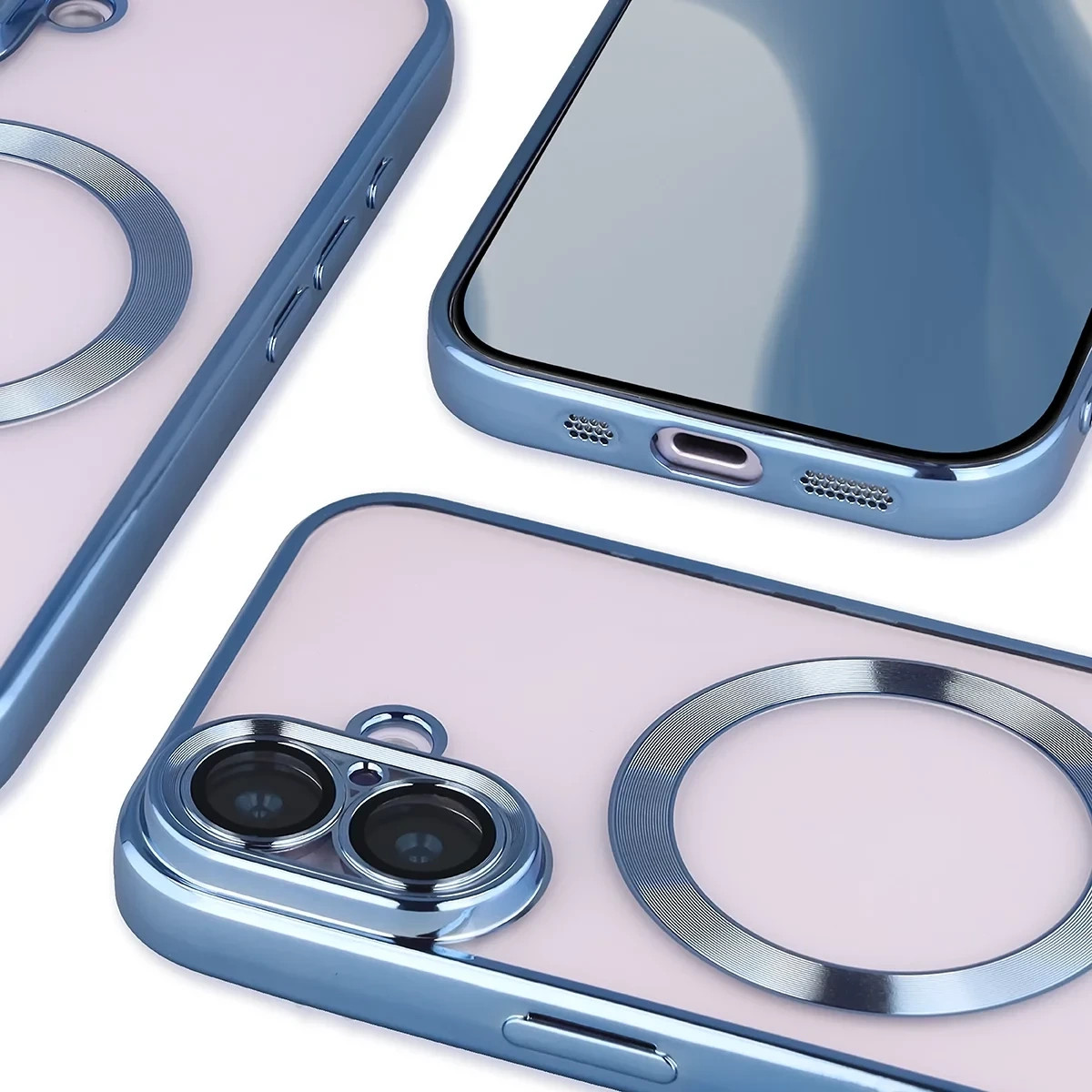 Kryt Bizon Case GuardO Magnetic Apple iPhone 17, clear-blue