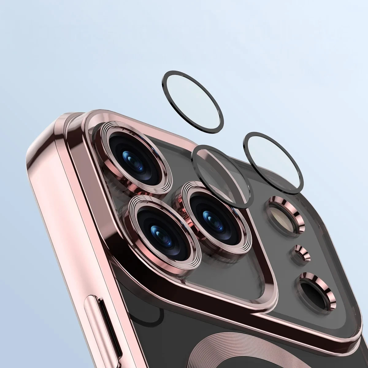 Kryt Bizon Case GuardO Magnetic Apple iPhone 17 Pro, clear-pink