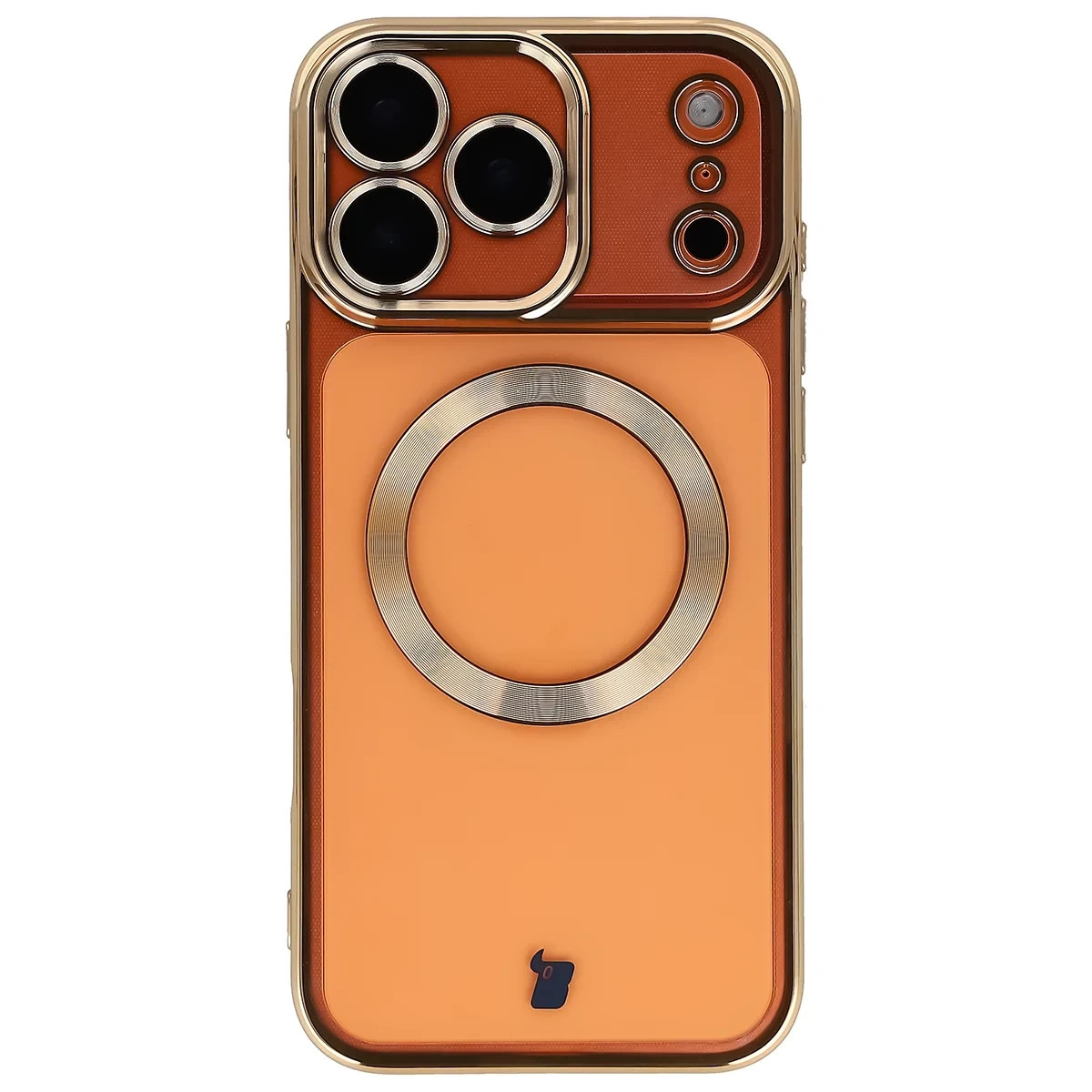 Kryt Bizon Case GuardO Magnetic Apple iPhone 17 Pro Max, clear-gold
