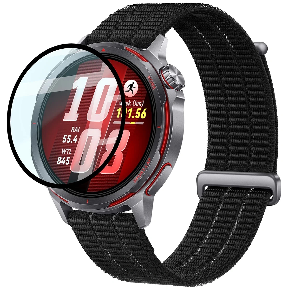 Kryt Bizon Watch Glass Edge Hybrid Huawei Watch GT Runner 2, black