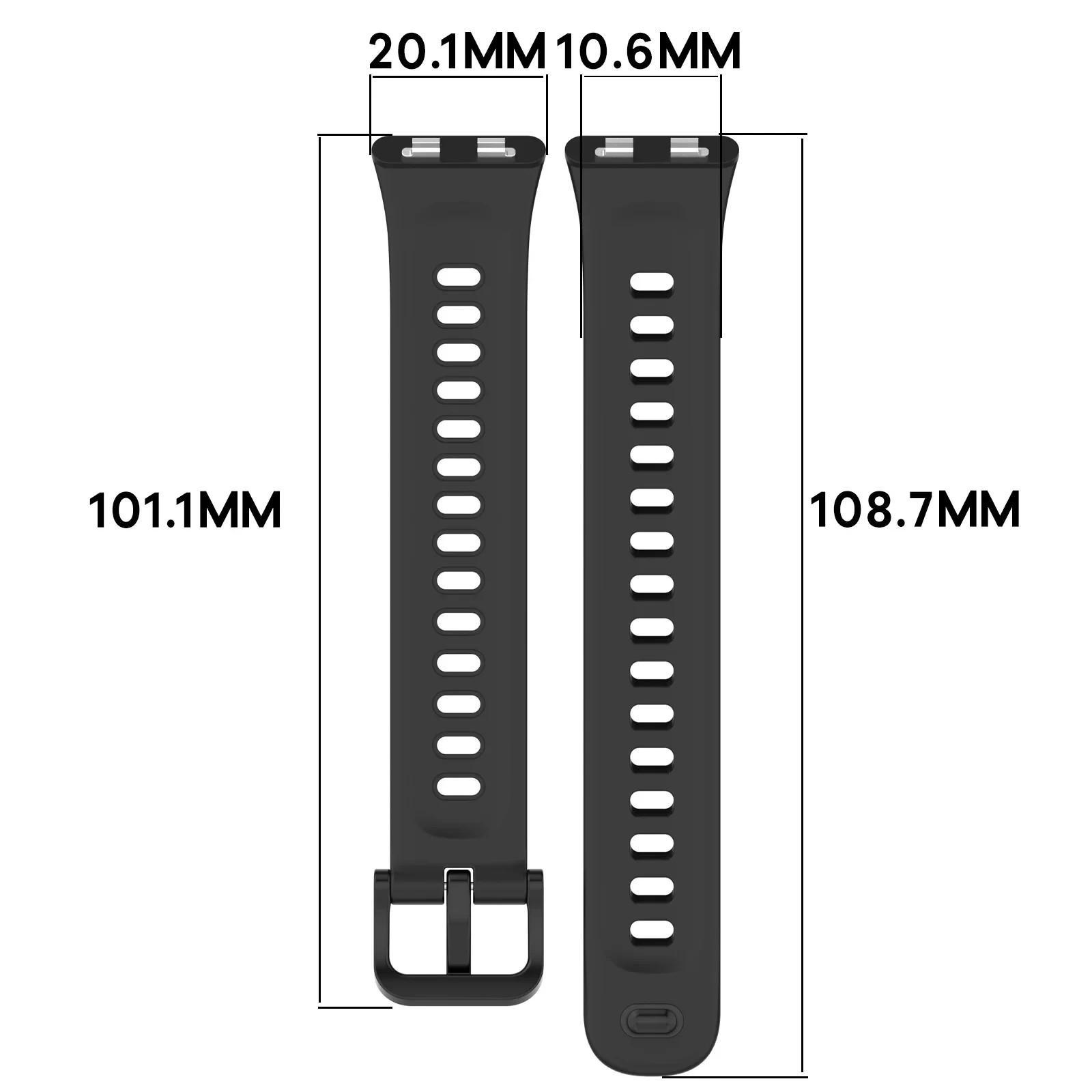Kryt Bizon Strap Watch Silicone Huawei Band 11 / 11 Pro, black