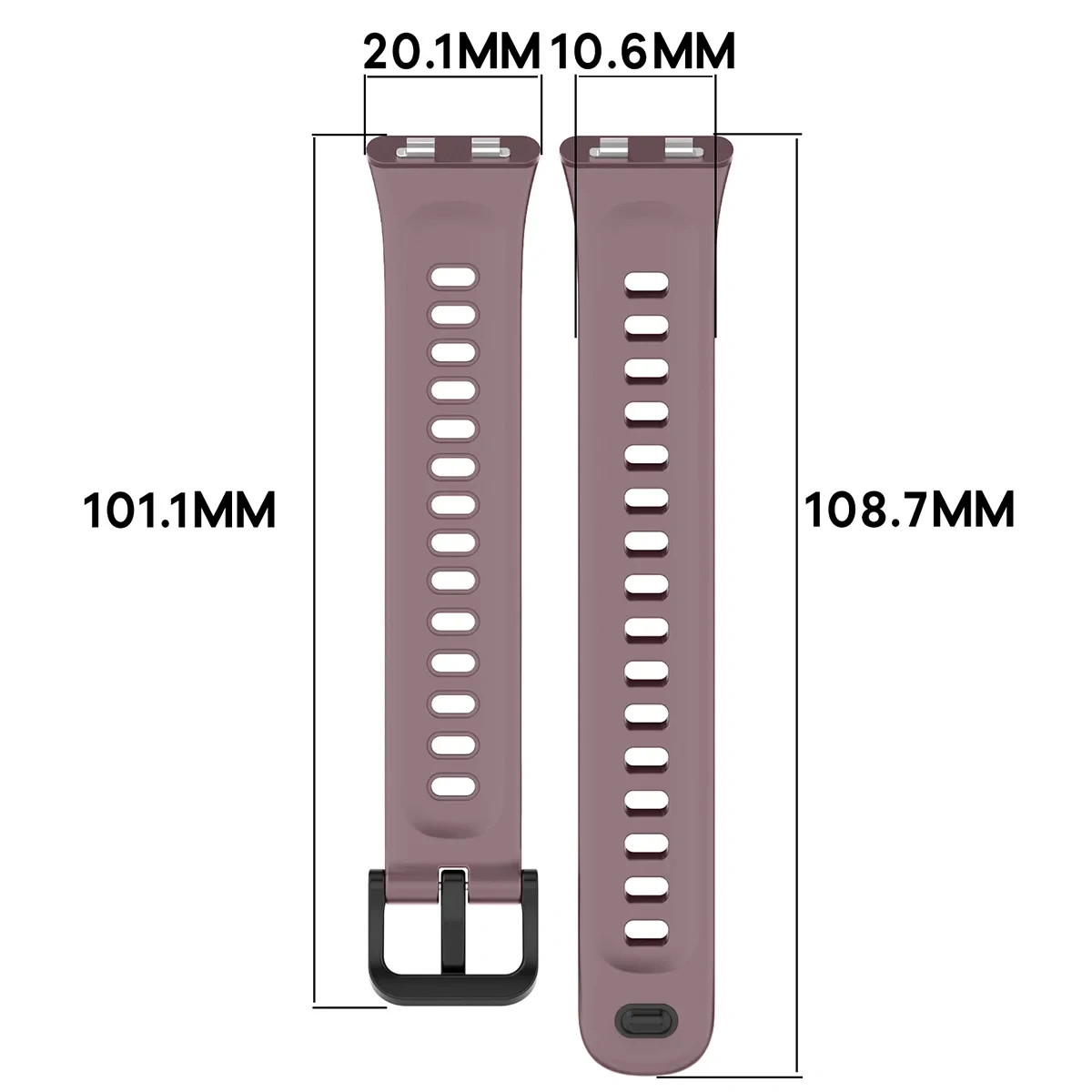 Kryt Bizon Strap Watch Silicone Huawei Band 11 / 11 Pro, dark purple