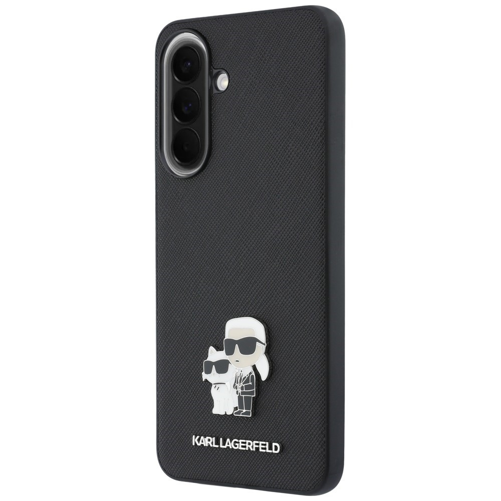 Kryt Karl Lagerfeld Saffiano w/ Karl&Choupette Metal Logo Samsung Galaxy A37 5G black