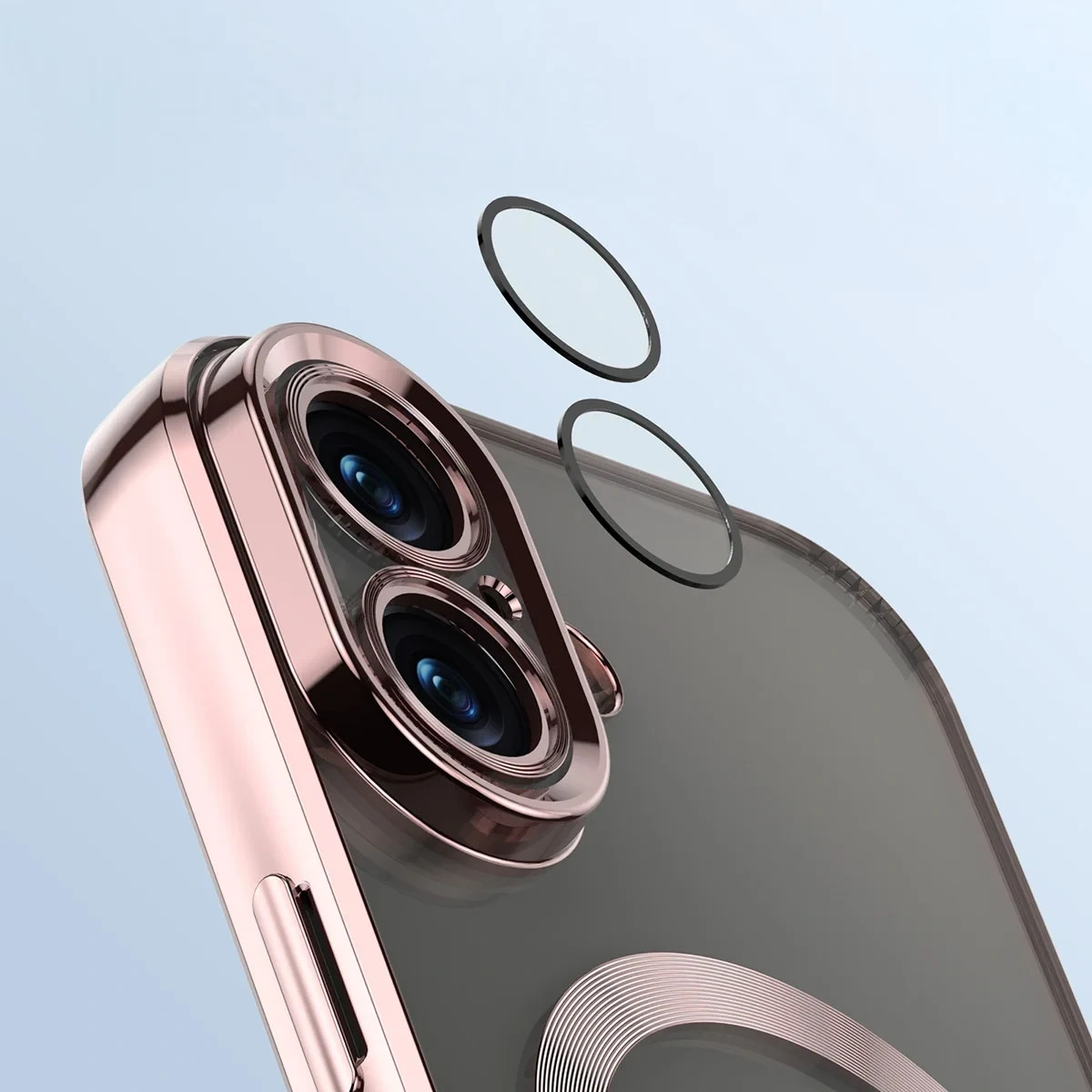 Kryt Bizon Case GuardO Magnetic Apple iPhone 16, clear-pink