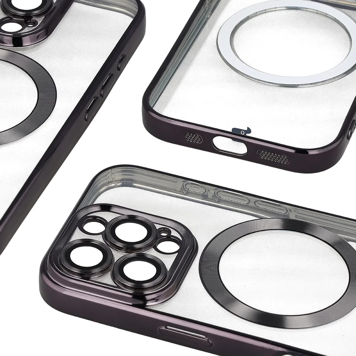Kryt Bizon Case GuardO Magnetic Apple iPhone 16 Pro, clear-black