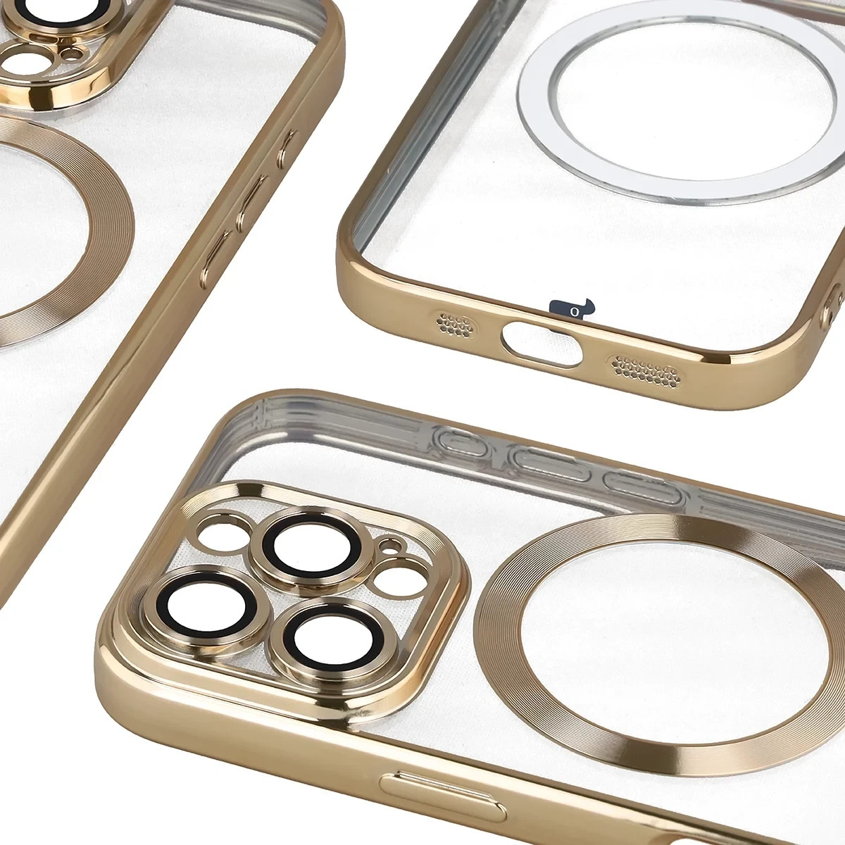 Kryt Bizon Case GuardO Magnetic Apple iPhone 16 Pro, clear-gold
