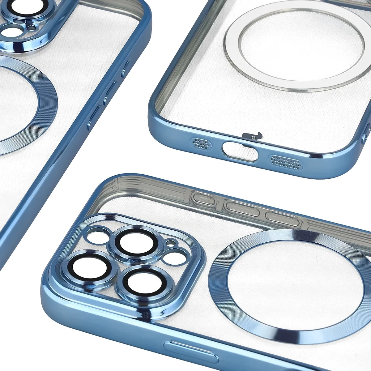 Kryt Bizon Case GuardO Magnetic Apple iPhone 16 Pro, clear-blue