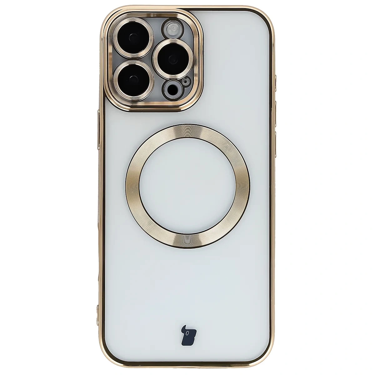 Kryt Bizon Case GuardO Magnetic Apple iPhone 16 Pro Max, clear-gold