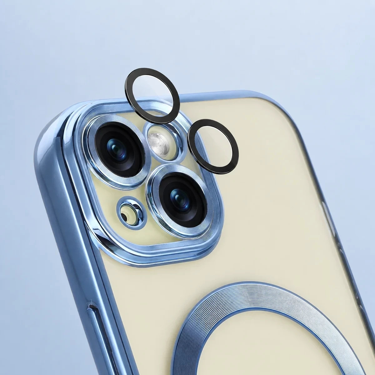 Kryt Bizon Case GuardO Magnetic Apple iPhone 15, clear-blue