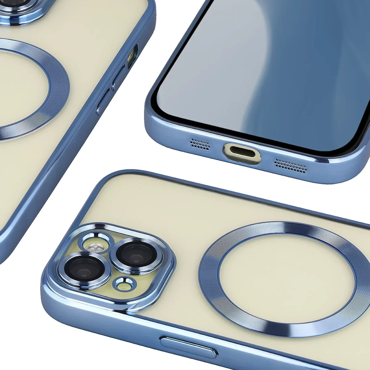 Kryt Bizon Case GuardO Magnetic Apple iPhone 15, clear-blue