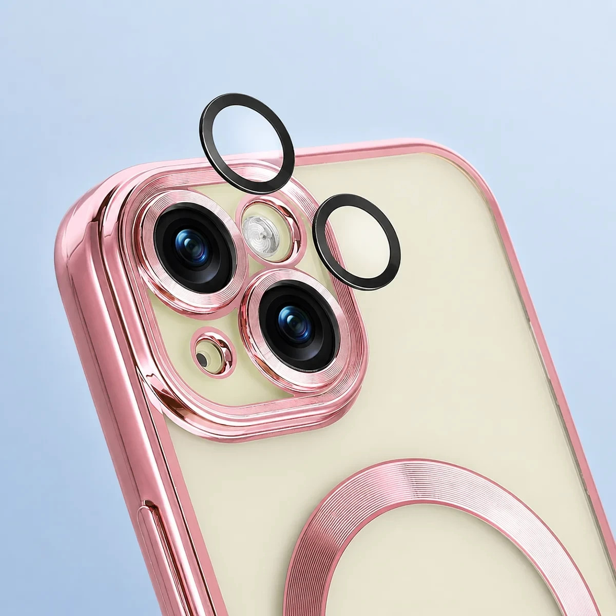 Kryt Bizon Case GuardO Magnetic Apple iPhone 15, clear-pink