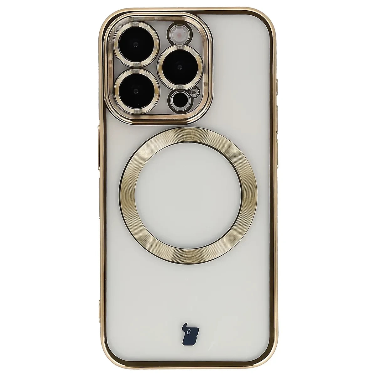 Kryt Bizon Case GuardO Magnetic Apple iPhone 15 Pro, clear-gold