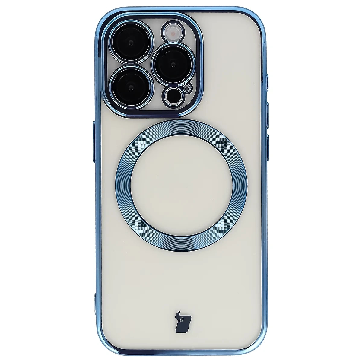 Kryt Bizon Case GuardO Magnetic Apple iPhone 15 Pro, clear-blue