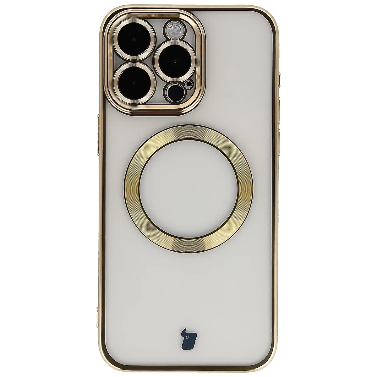 Kryt Bizon Case GuardO Magnetic Apple iPhone 15 Pro Max, clear-gold