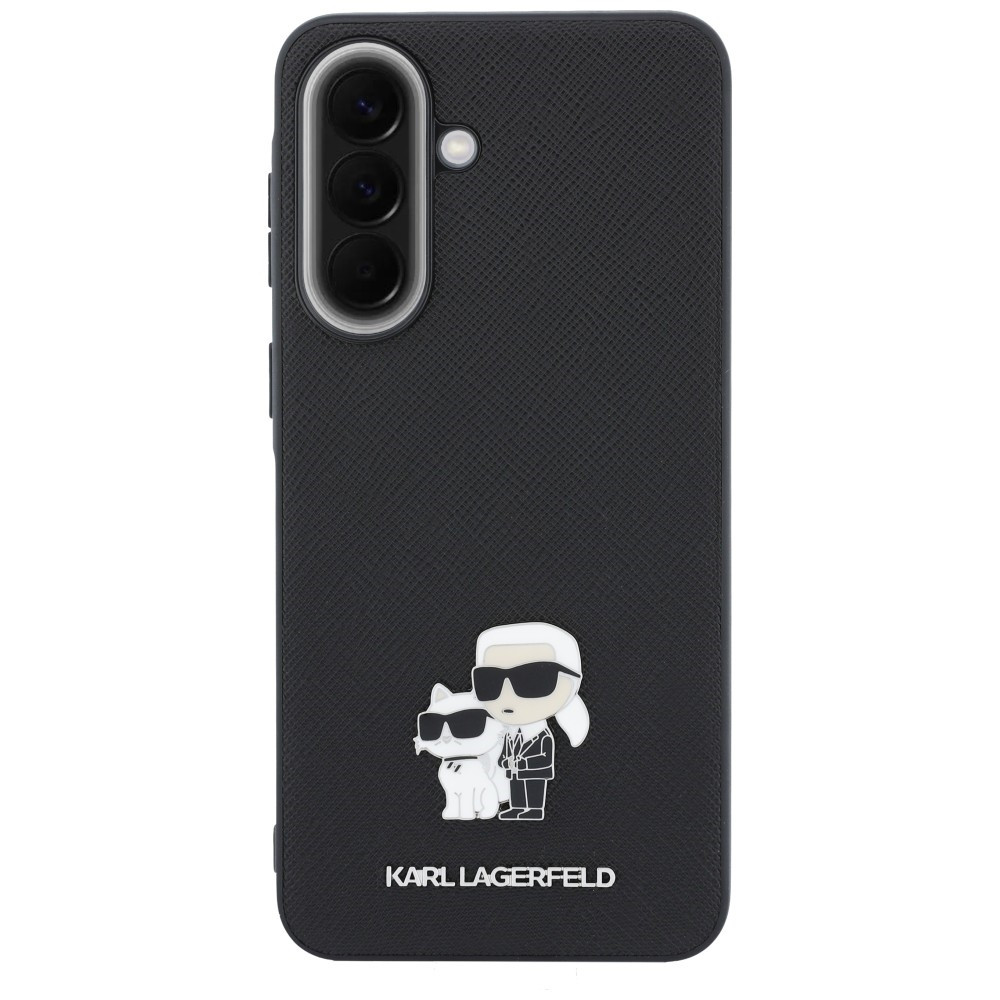 Kryt Karl Lagerfeld Saffiano w/ Karl&Choupette Metal Logo Samsung Galaxy A57 5G black