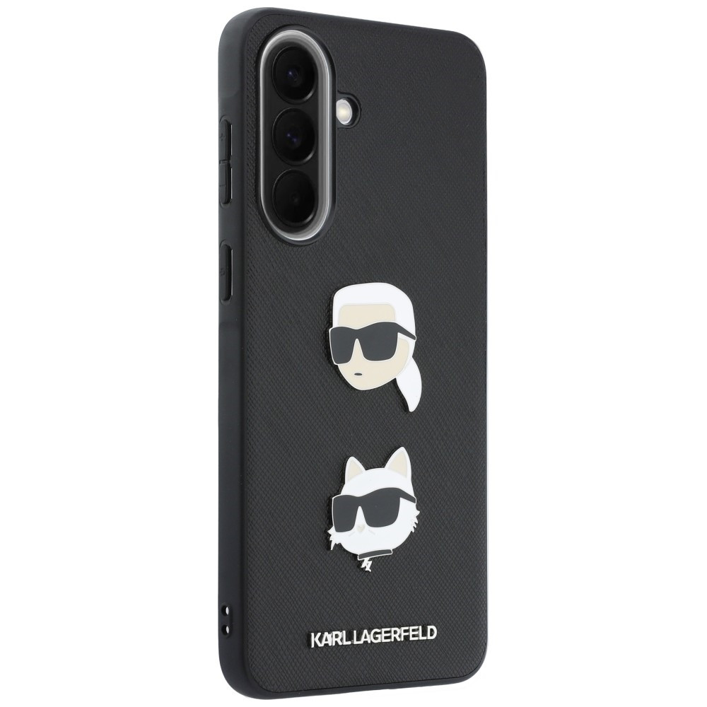 Kryt Karl Lagerfeld w/ Karl&Choupette Heads Pins&Logo Samsung Galaxy A37 5G black