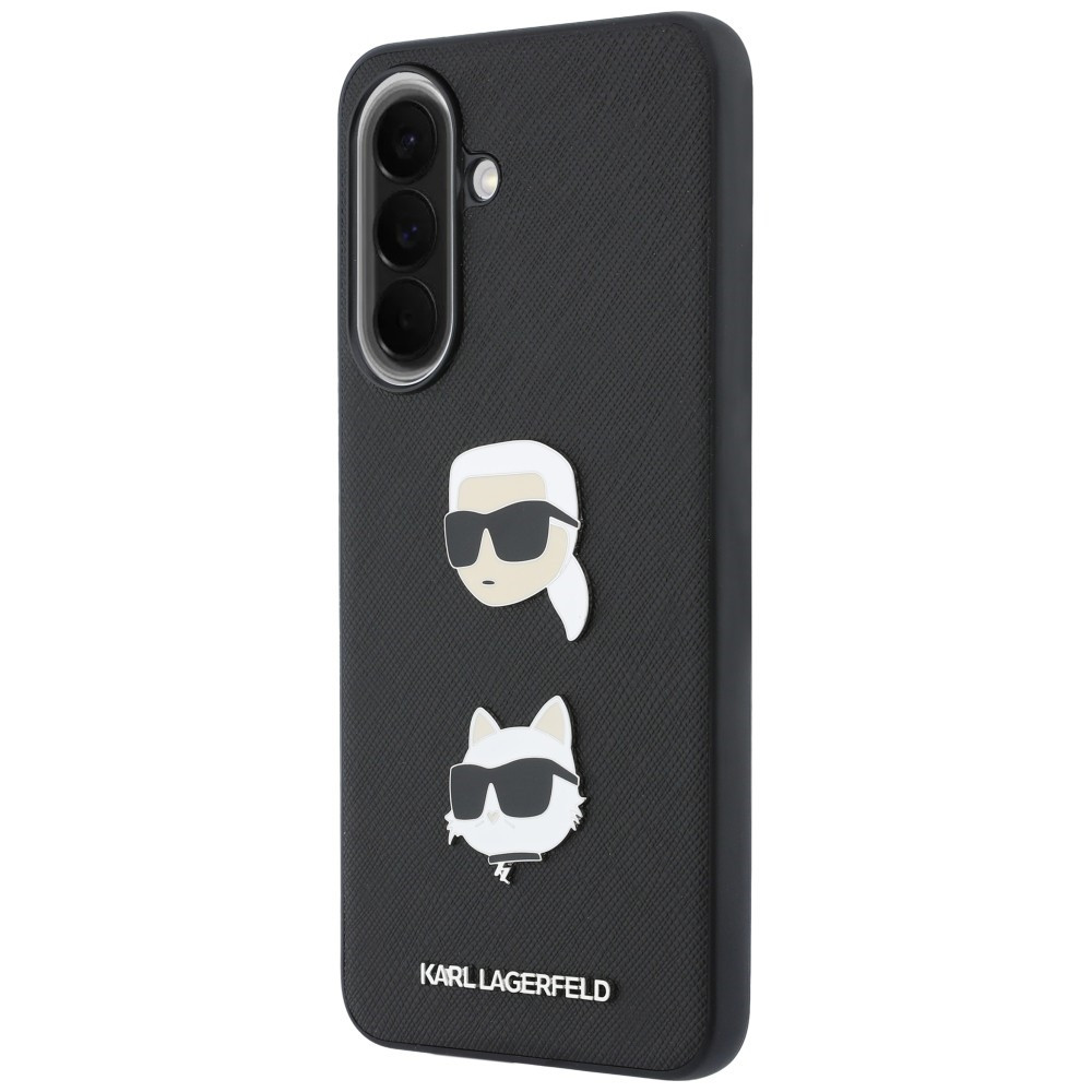 Kryt Karl Lagerfeld w/ Karl&Choupette Heads Pins&Logo Samsung Galaxy A57 5G black