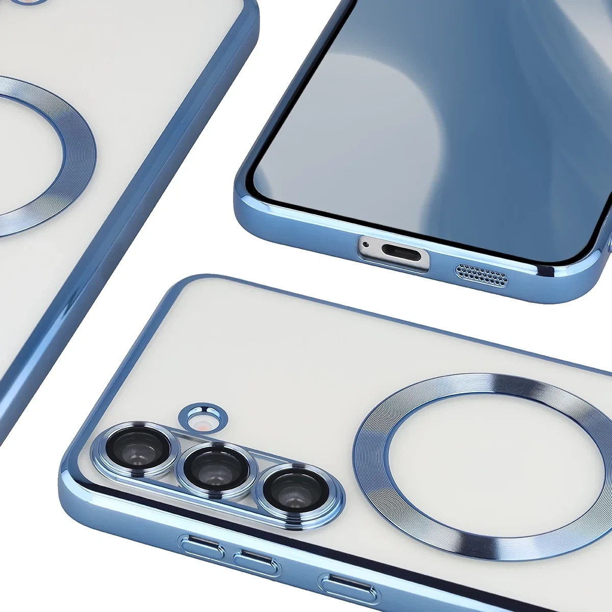 Kryt Bizon Case GuardO Magnetic Samsung Galaxy S25 FE, clear-blue