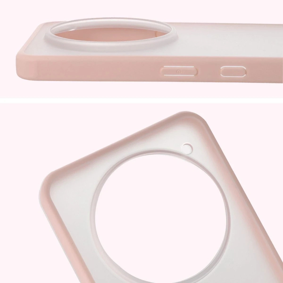 Kryt Bizon Angelo Pack Nothing Phone (3a) Pro, semi-transparent with a pink frame
