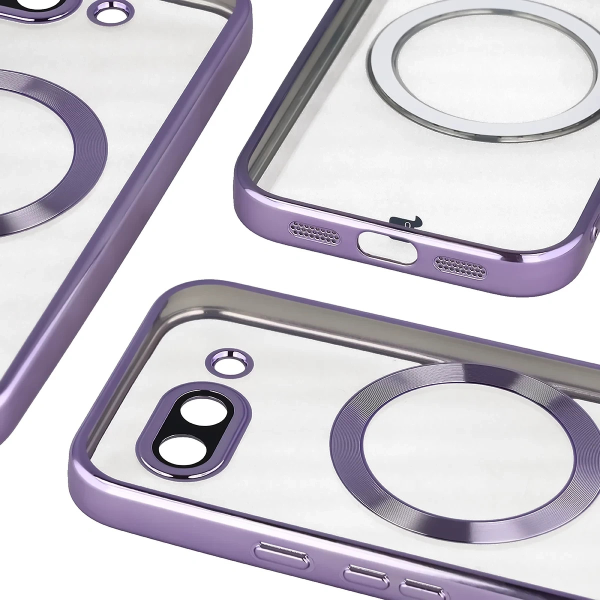 Kryt Bizon Case GuardO Magnetic Google Pixel 10a, transparent-purple