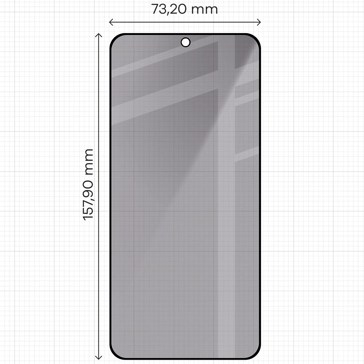 Ochranné sklo Bizon Glass Edge Shadow Duo Samsung Galaxy A57 5G, tinted with a black frame [2 PACK]