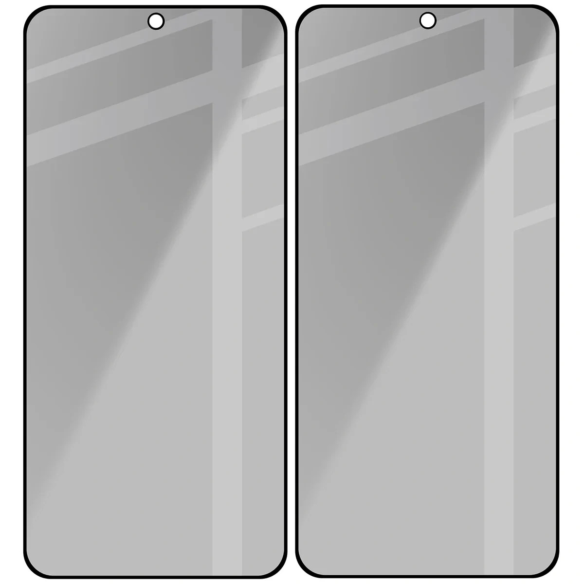 Ochranné sklo Bizon Glass Edge Shadow Duo Samsung Galaxy A57 5G, tinted with a black frame [2 PACK]