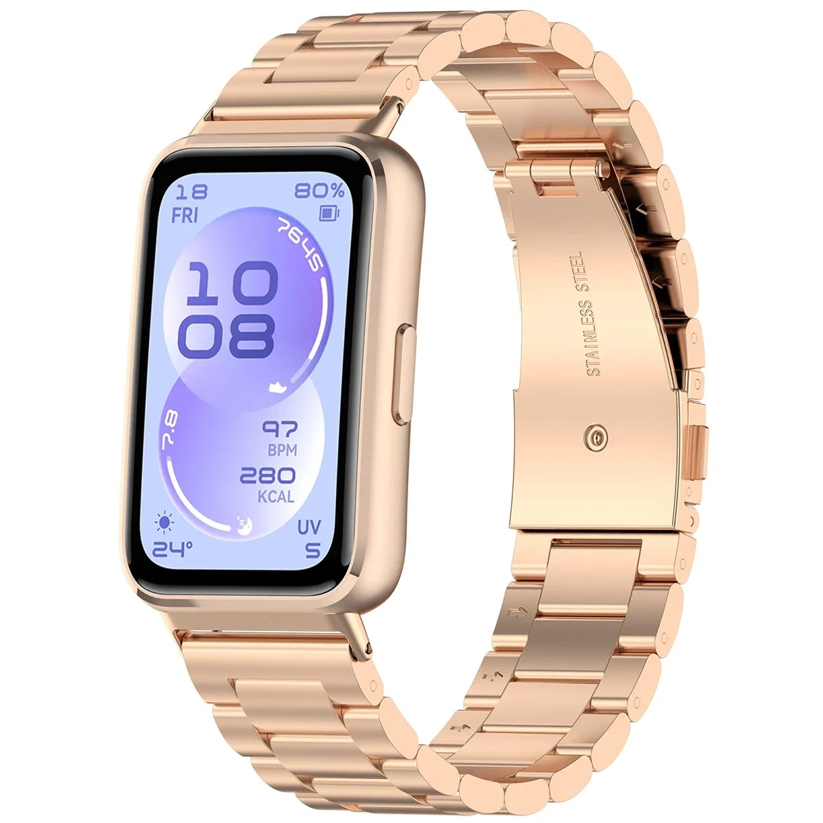 Kryt Bizon Strap Watch Aura Huawei Band 11 / 11 Pro, rose gold
