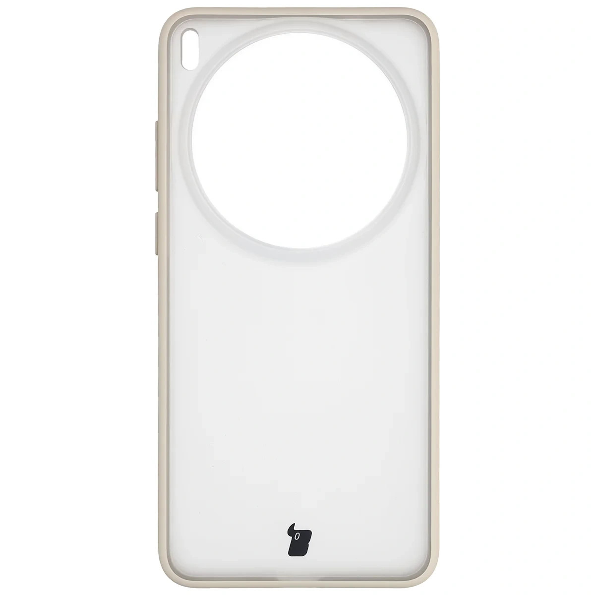 Kryt Bizon Case Angelo Vivo X300 Ultra, semi-transparent with a beige frame