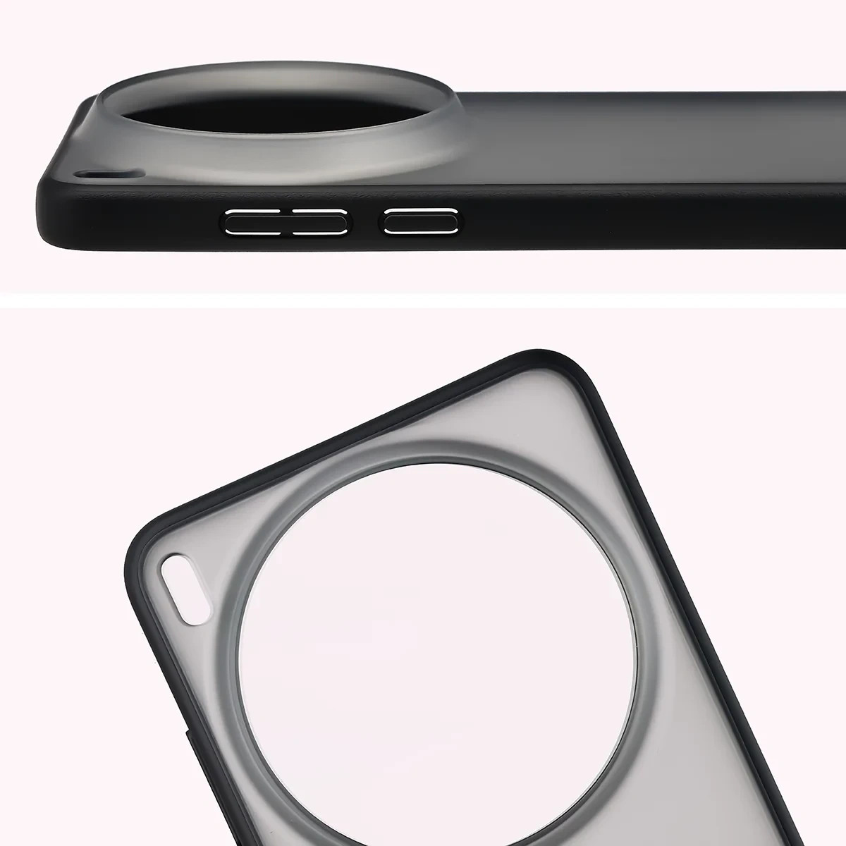 Kryt Bizon Case Angelo Vivo X300 Ultra, smoked with a black frame