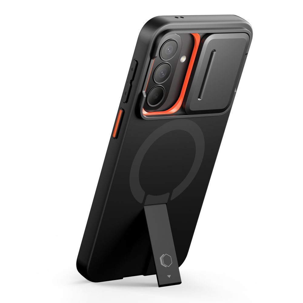 Kryt Tech-Protect Kevlar Aura MagSafe Samsung Galaxy A57 Black/orange
