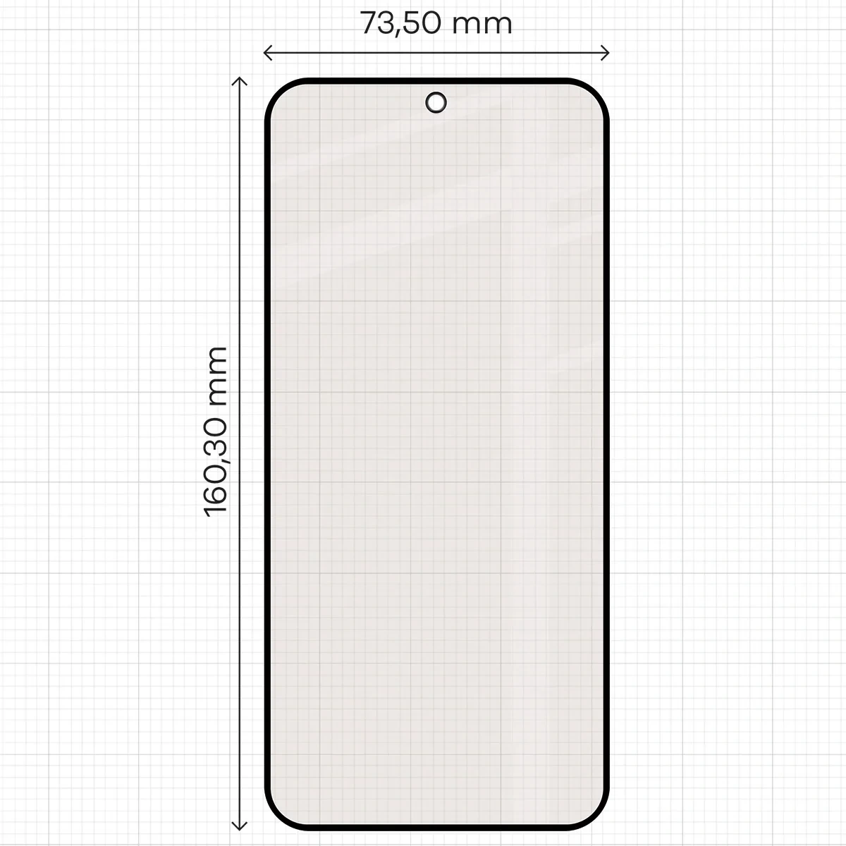 Ochranné sklo Bizon Glass Matte Duo Vivo V70 FE 5G, black frame [2 PACK]
