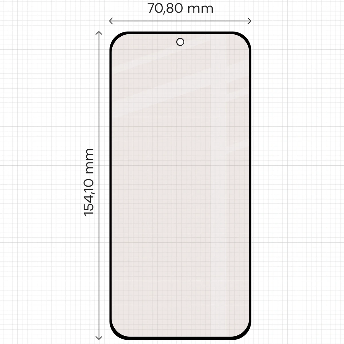 Ochranné sklo Bizon Glass Matte Vivo V70 5G, black frame