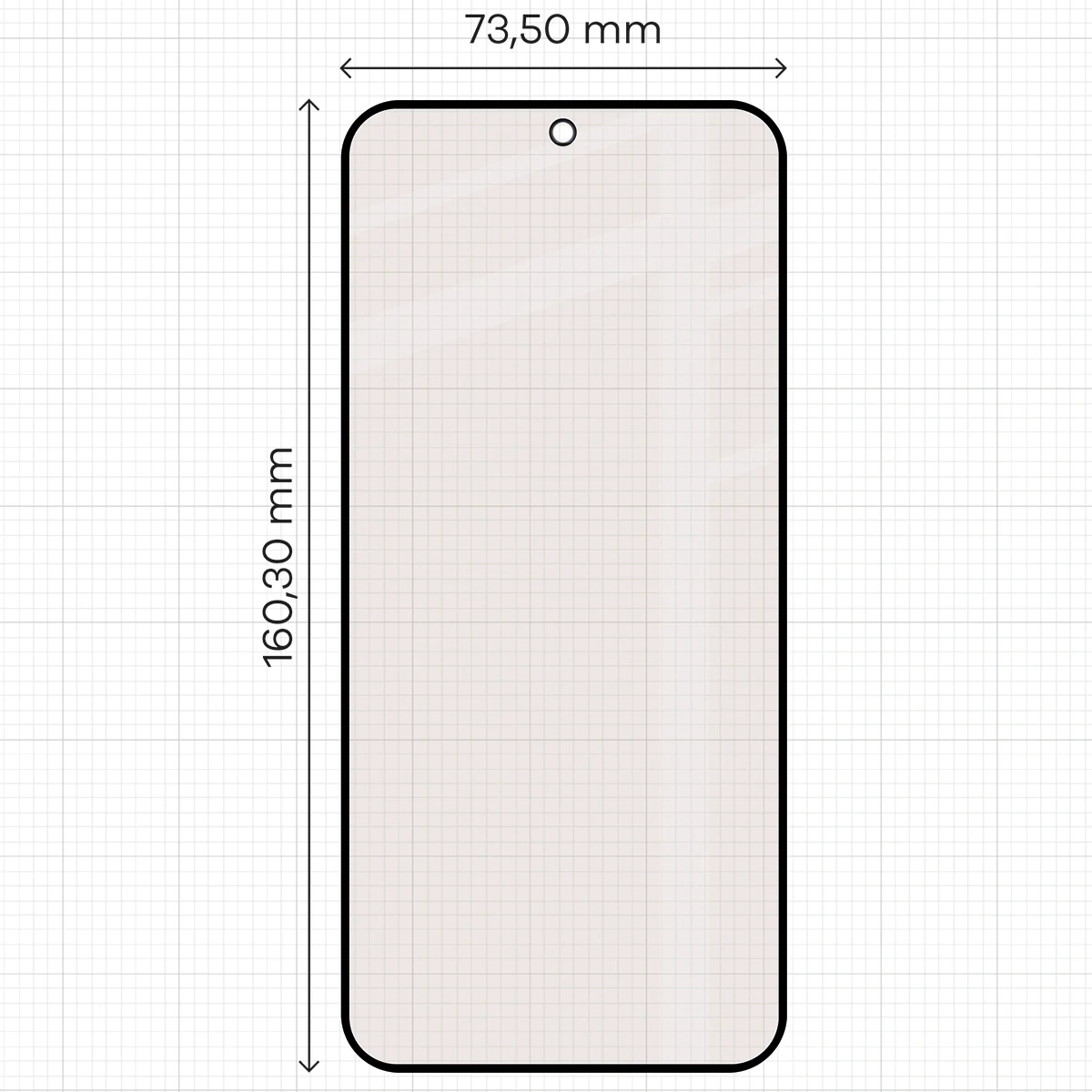 Ochranné sklo Bizon Glass Matte Vivo V70 FE 5G, black frame