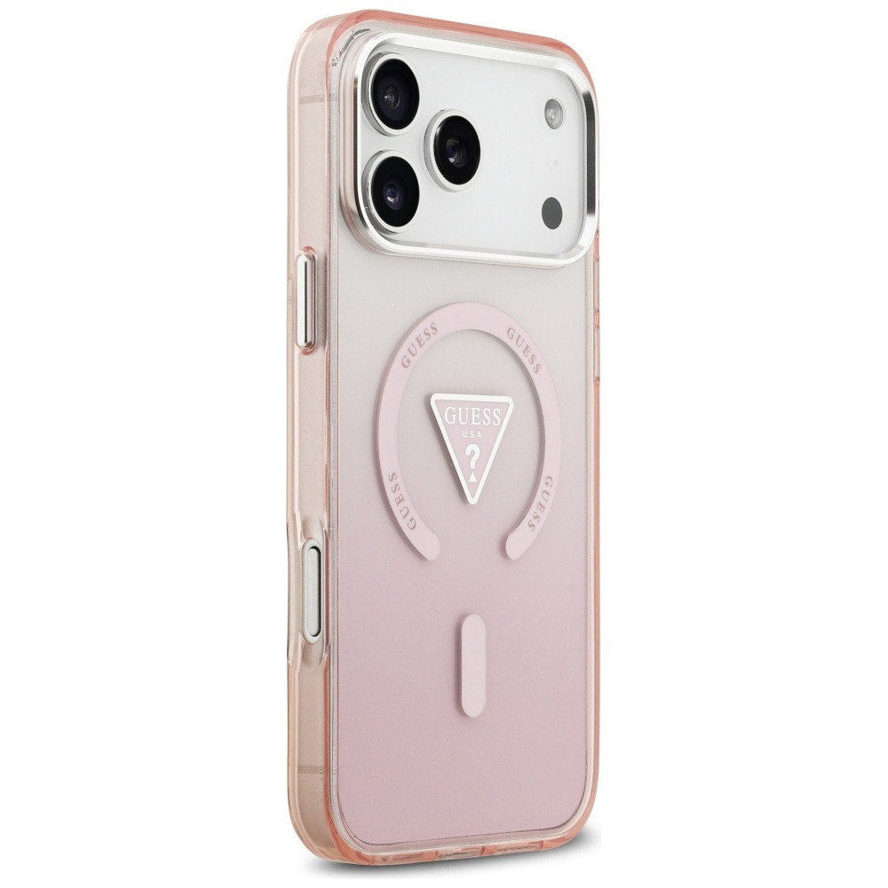 Kryt Guess IML Gradient Triangle Logo MagSafe Apple iPhone 17 Pro Max pink