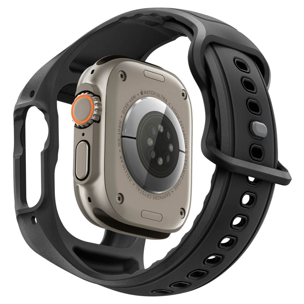 Spigen Liquid Air Pro & Tempered Glass Apple Watch Ultra 1 / 2 / 3 49mm Black