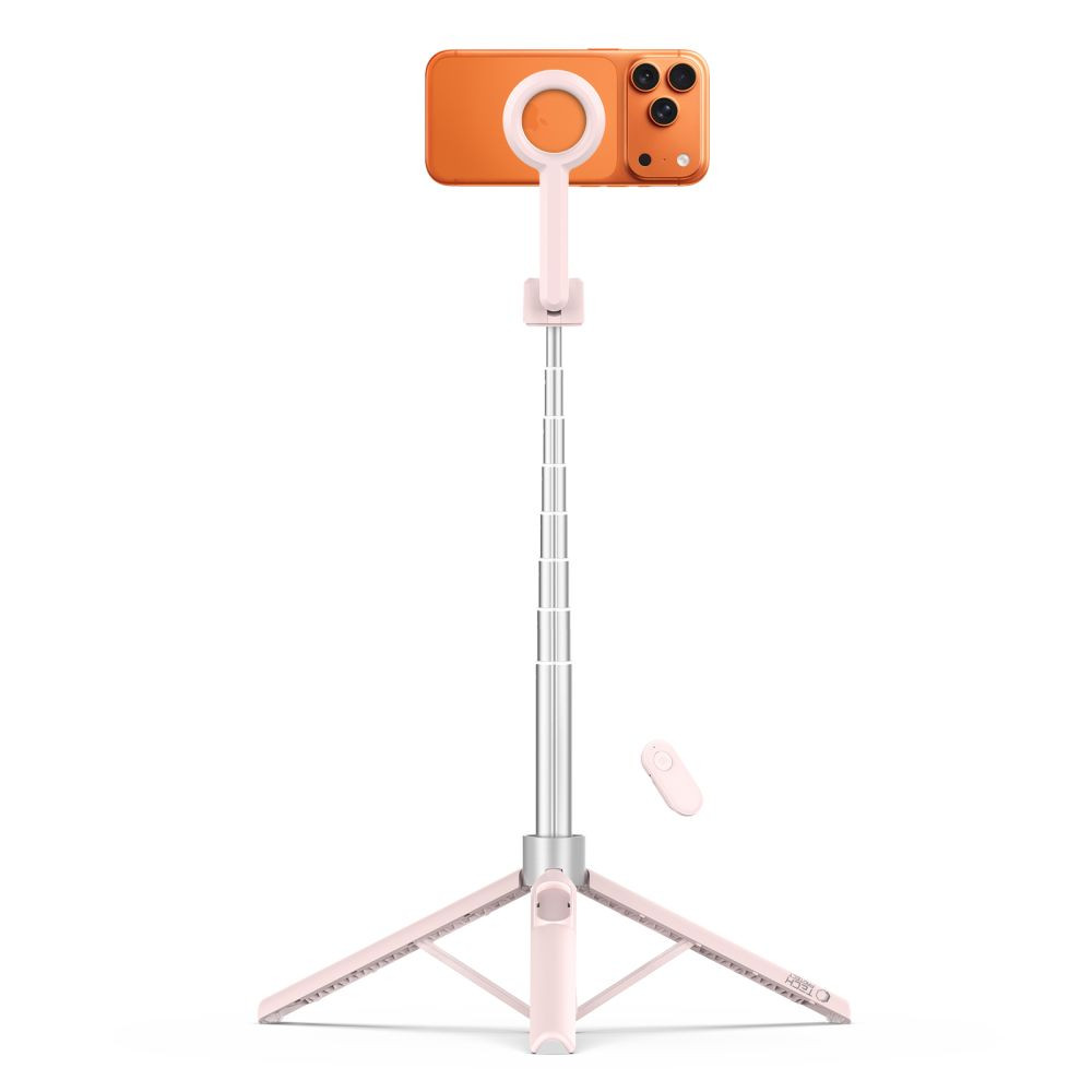 Kryt Tech-Protect L10S MagSafe Bluetooth Selfie Stick Tripod Pink/grey