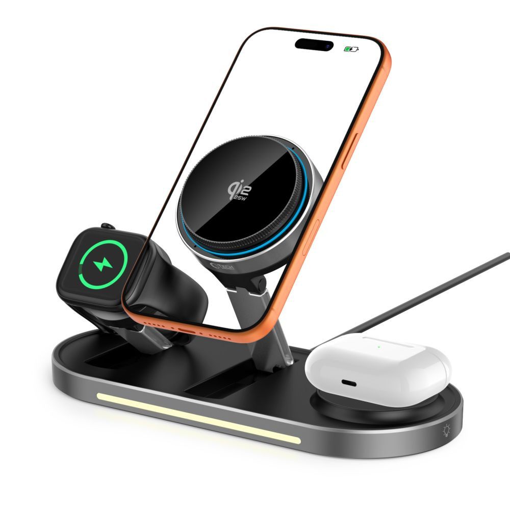 Bezdrátová nabíječka Tech-Protect A51 Arcticboost 3in1 Magnetic MagSafe Wireless Charger 25w Qi2.2 Black