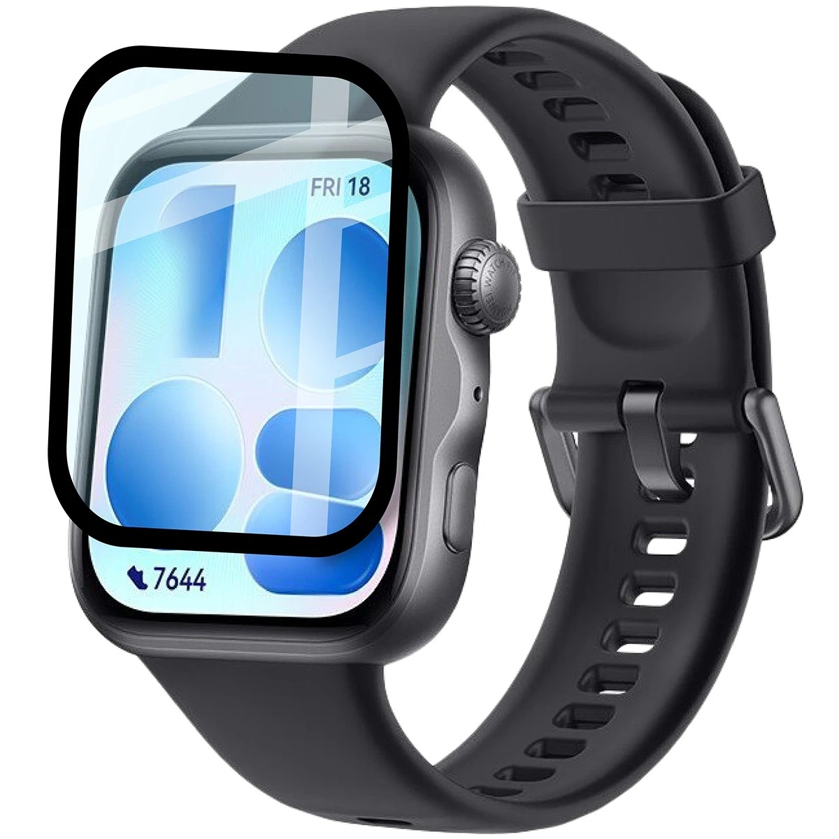 Kryt Bizon Watch Glass Edge Hybrid Huawei Watch Fit 5, black