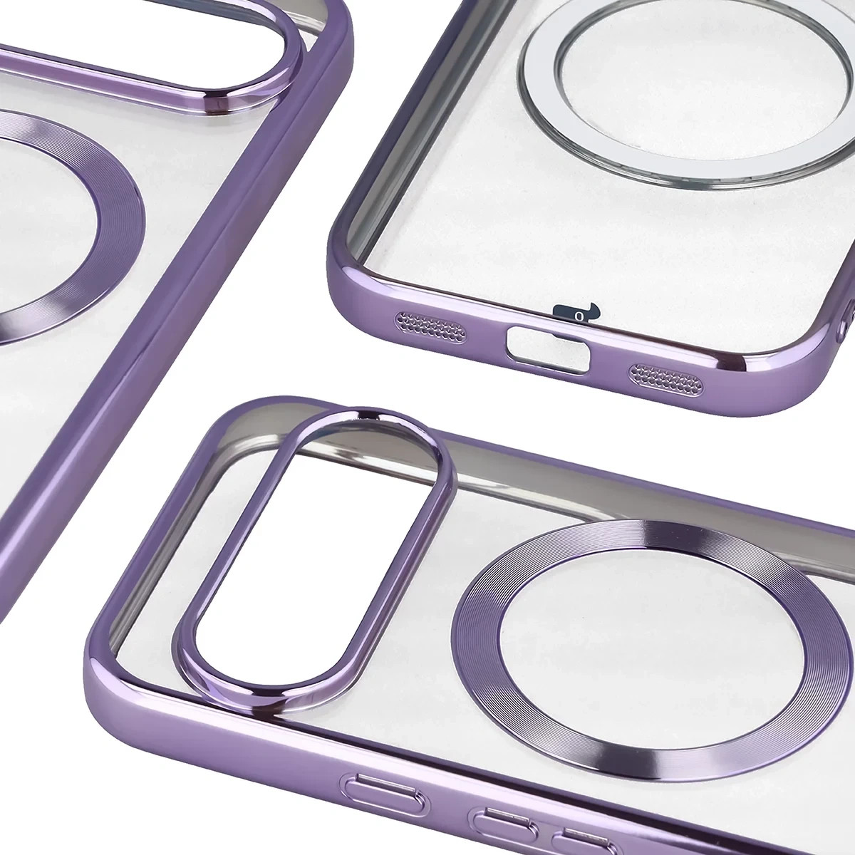 Kryt Bizon Case EduardO Magnetic Google Pixel 10 / 10 Pro, clear-purple