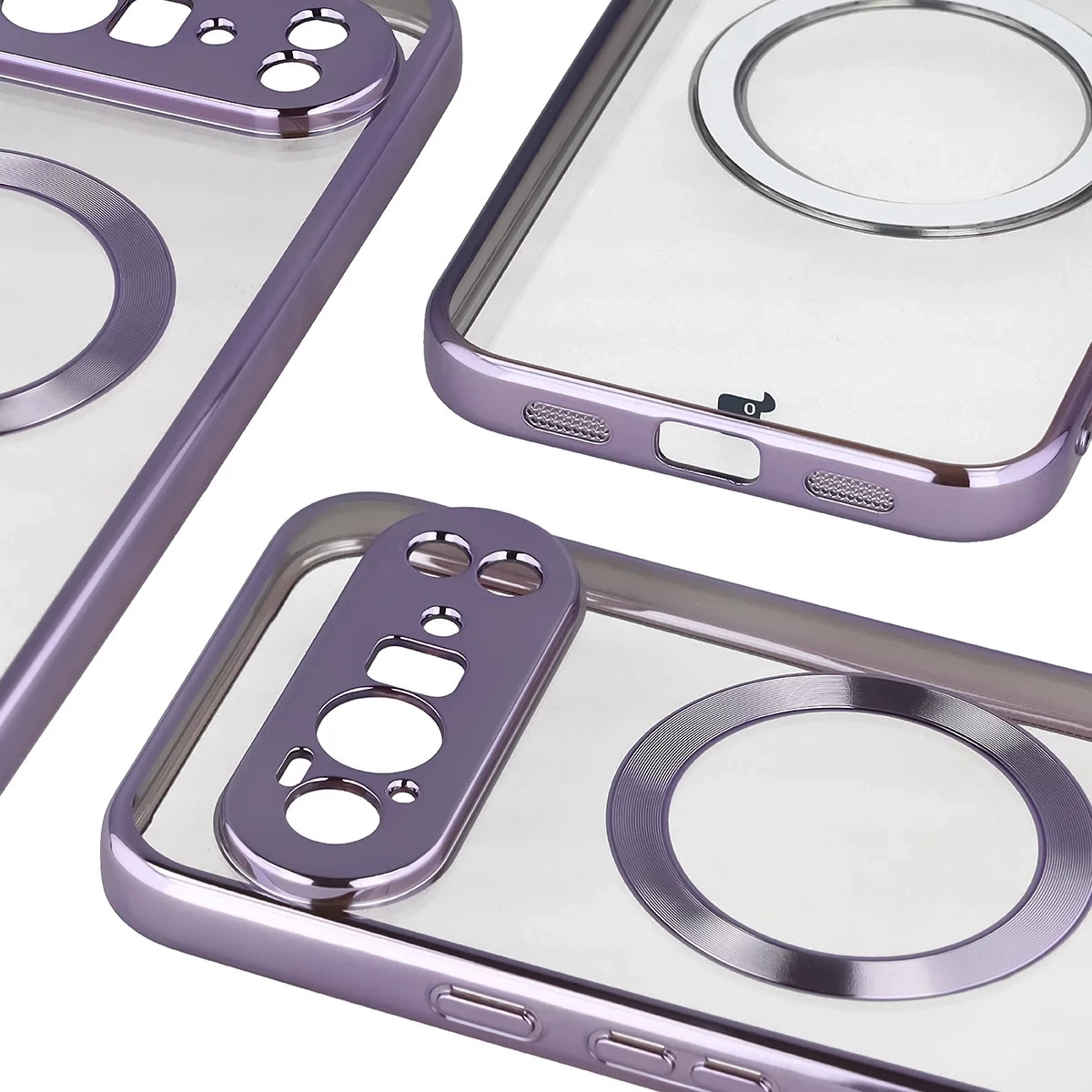Kryt Bizon Case EduardO Magnetic Google Pixel 10 Pro XL, clear-purple